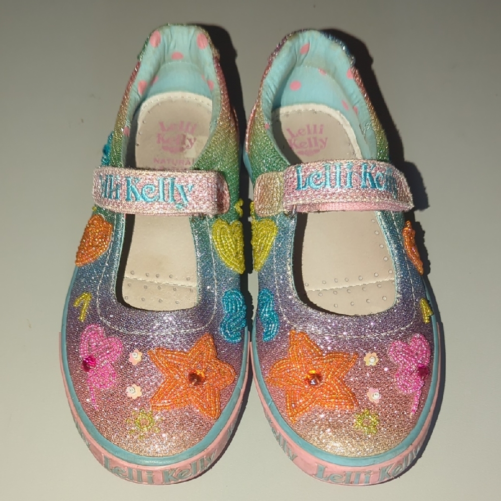 Girls' Beaded Mary Jane Shoes - Multicolor